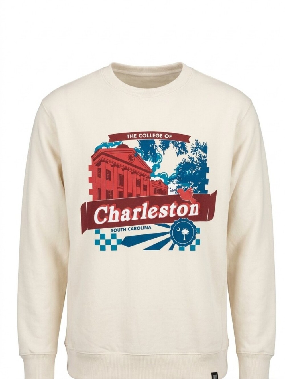 College of Charleston USCAPE Sweatshirt  Cream Randolph Hall NWT Men's/Unisex Sm